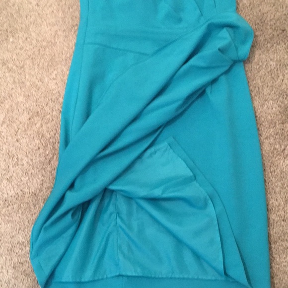 Calvin Klein sheath dress with faux wrap detail. Fully lined.  Size 8. Worn once - Picture 7 of 9